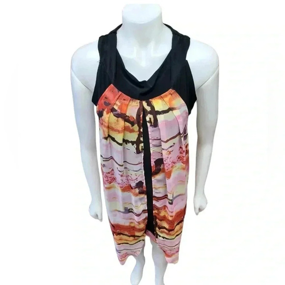 Artex Sleeveless multicoloured Sheer Maxi Dress Size Medium - Picture 3 of 10